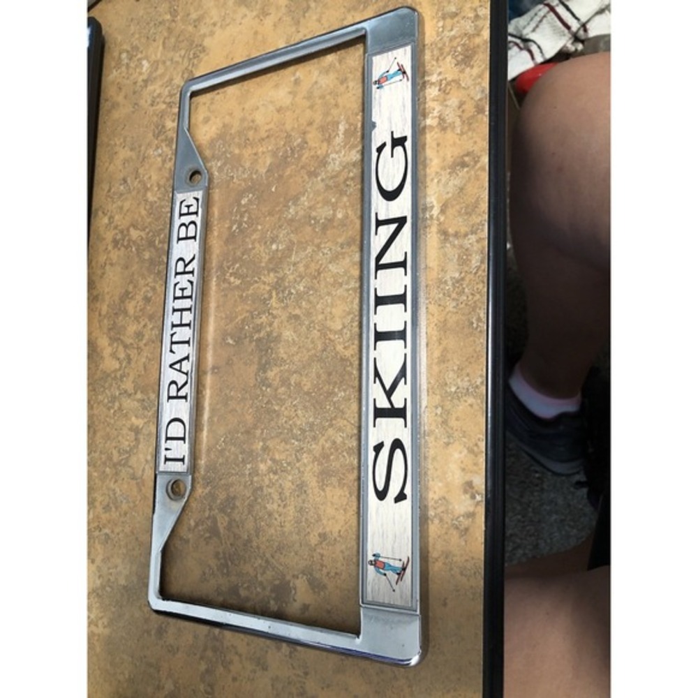 Skiing License Plate Frame.  Cross‎ Country